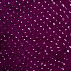 Purple Colour Modal Satin Bandhani Fabric