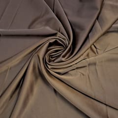 Brown Color Crepe Satin Fabric