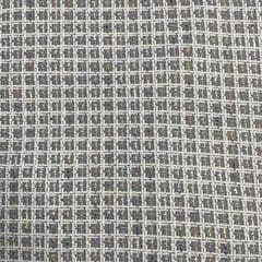 Grey Color Tweed Checks Fabric