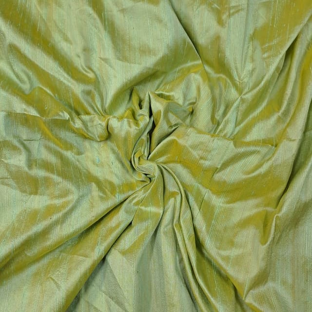 Sea Green Color 70 Gm Two Tone Raw Silk Fabric