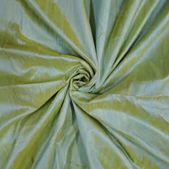 Sea Green Color 70 Gm Two Tone Raw Silk Fabric