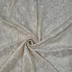 Dyeable Embroidered Organza Fabric