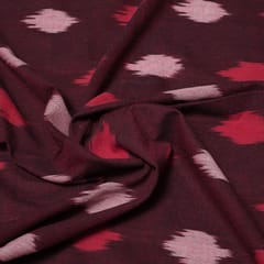 Light gray multi Colour cotton ikat fabric
