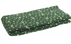 Dark Green With Golden Printed Rayon Fabric