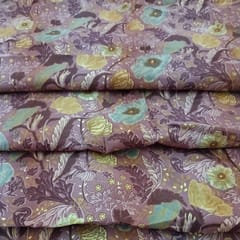 Multicolor Shade Florals  Muslin Printed Fabric