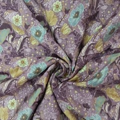 Multicolor Shade Florals  Muslin Printed Fabric