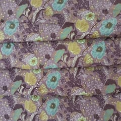 Multicolor Shade Florals  Muslin Printed Fabric