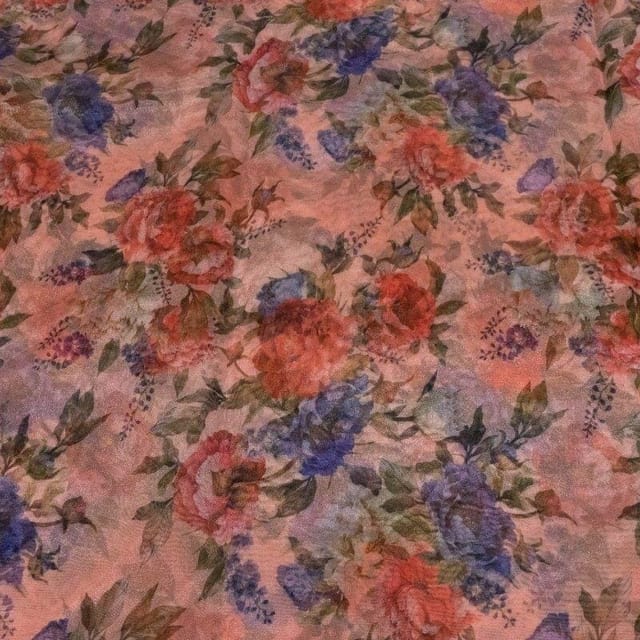 Poly Organza Print(1.7 mtr cut piece)