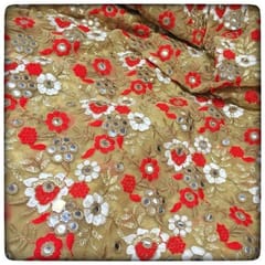 Georgette Mirror Embroidered Fabric