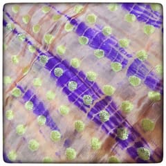 Pure Silk Booti Bandhej(2 mtr cut piece)