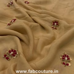 Muslin Hand Embroidered Fabric