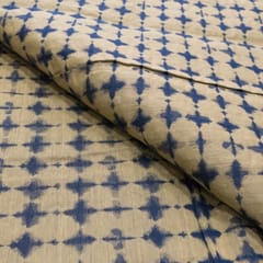 Navy Blue Chanderi Jacquard fabric