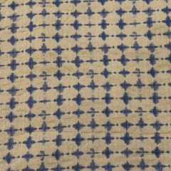 Navy Blue Chanderi Jacquard fabric