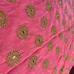 Poly Dupion Embroidered Fabric