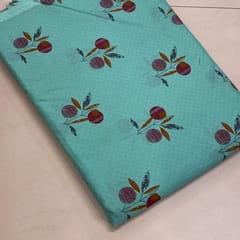 Sea Green Cotton Cambric Printed Fabric