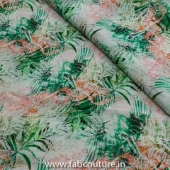 Off-white Chinon Chiffon Printed Fabric