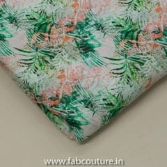 Off-white Chinon Chiffon Printed Fabric