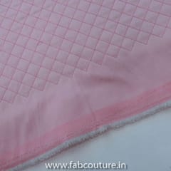 Pink Colour Quilted Tafta fabric