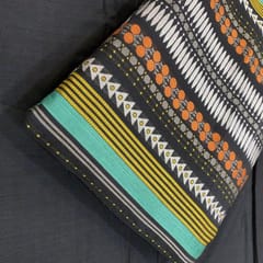 Black Colour Cotton Dobby Print Set