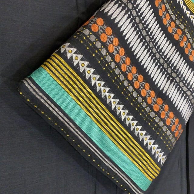 Black Colour Cotton Dobby Print Set