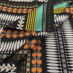 Black Colour Cotton Dobby Print Set