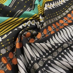 Black Colour Cotton Dobby Print Set
