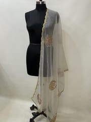 Organza Hand Embroidered Dupatta