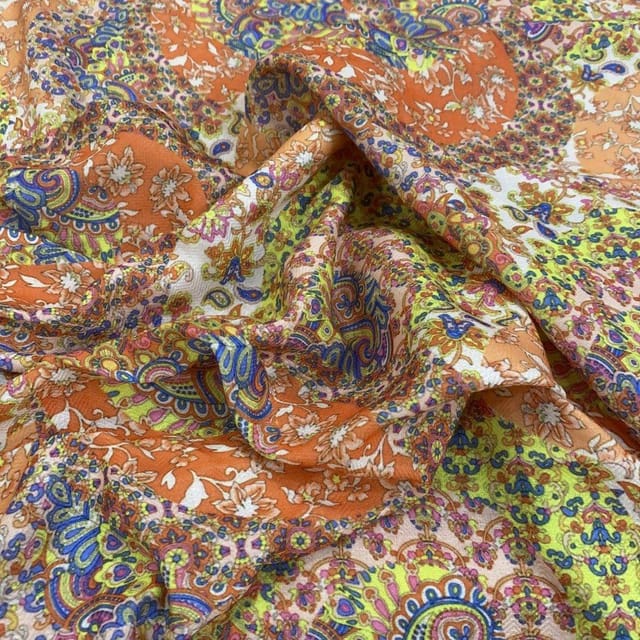 Multicolor Pahmina Printed Fabrics