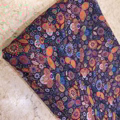Black Colour Organza Digital Print ( 2 mtr cut piece)