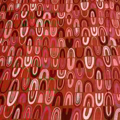 Red Cotton Digital Printed Fabric(1.30Meter Piece)