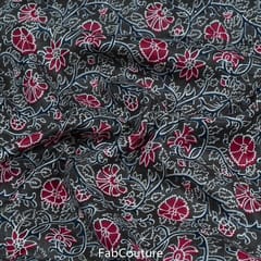 Brown Colour Cotton Printed Fabrics