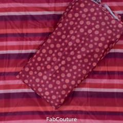 Maroon Colour Chiffon Digital Print Set