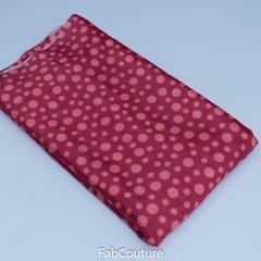 Maroon Colour Chiffon Digital Printed Fabric