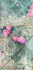 Multi Colour Duppata Print Embroidery