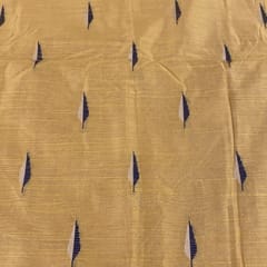 Yellow Colour Chanderi Dobby Leaf Booti fabric