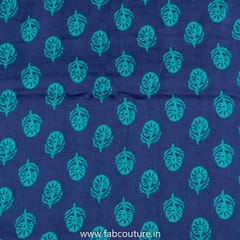 Blue Modal Satin Digital Printed Fabric