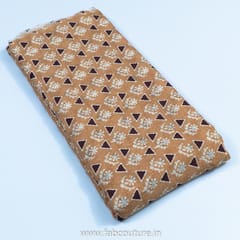 Mustard Muslin Digital Printed Fabric
