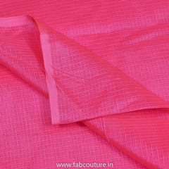Hot Pink Colour Kota Checks fabric