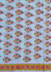 Cotton Hand Block Printed Cotton Suit With Pure Chiffon Duputta and Cotton Bottom