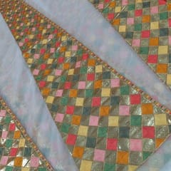 MultiColour Embroidery Organza Kali (Set of 12 kali)