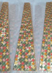 MultiColour Embroidery Organza Kali (Set of 12 Kali)