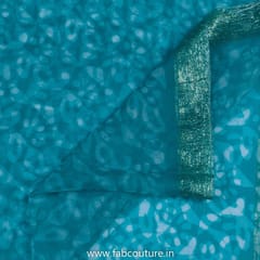 Green Colour Chiffon Zari Border Batik Dupatta