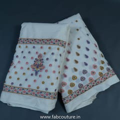 White Cotton Embroidery Set