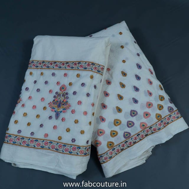 White Cotton Embroidery Set
