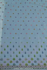 White Cotton Embroidered Fabric