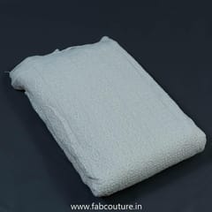 White Dyeable Georgette Chikan Embroidery (2Mtr Piece)