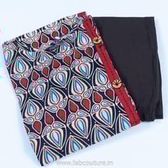 Black Colour Stitched Cotton Kurti With Cotton Pant