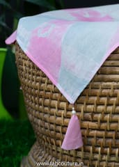Pink & Grey Colour Mal Cotton Tie & Dye Dupatta