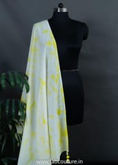 Yellow & Cream Colour Mal Cotton Tie & Dye Dupatta