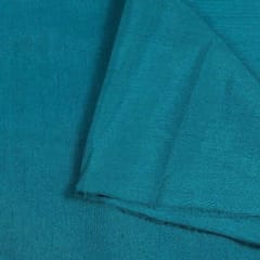 Teal Green Color Polyester Raw silk fabric